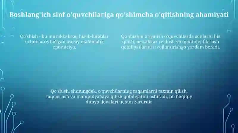 C++ Dasturlash Tilida Boshlang‘Ich Sinf O‘Quvchilari Uchun Qo‘Shish Amalini O‘Rgatuvchi Dastur 3