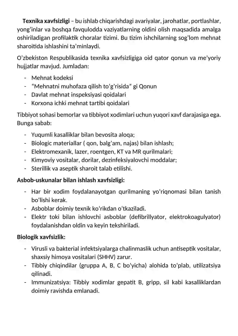 Ish joyida texnika xavfsizligi 3