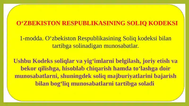 O‘zbekiston Respublikasining Soliq Kodeksi 3