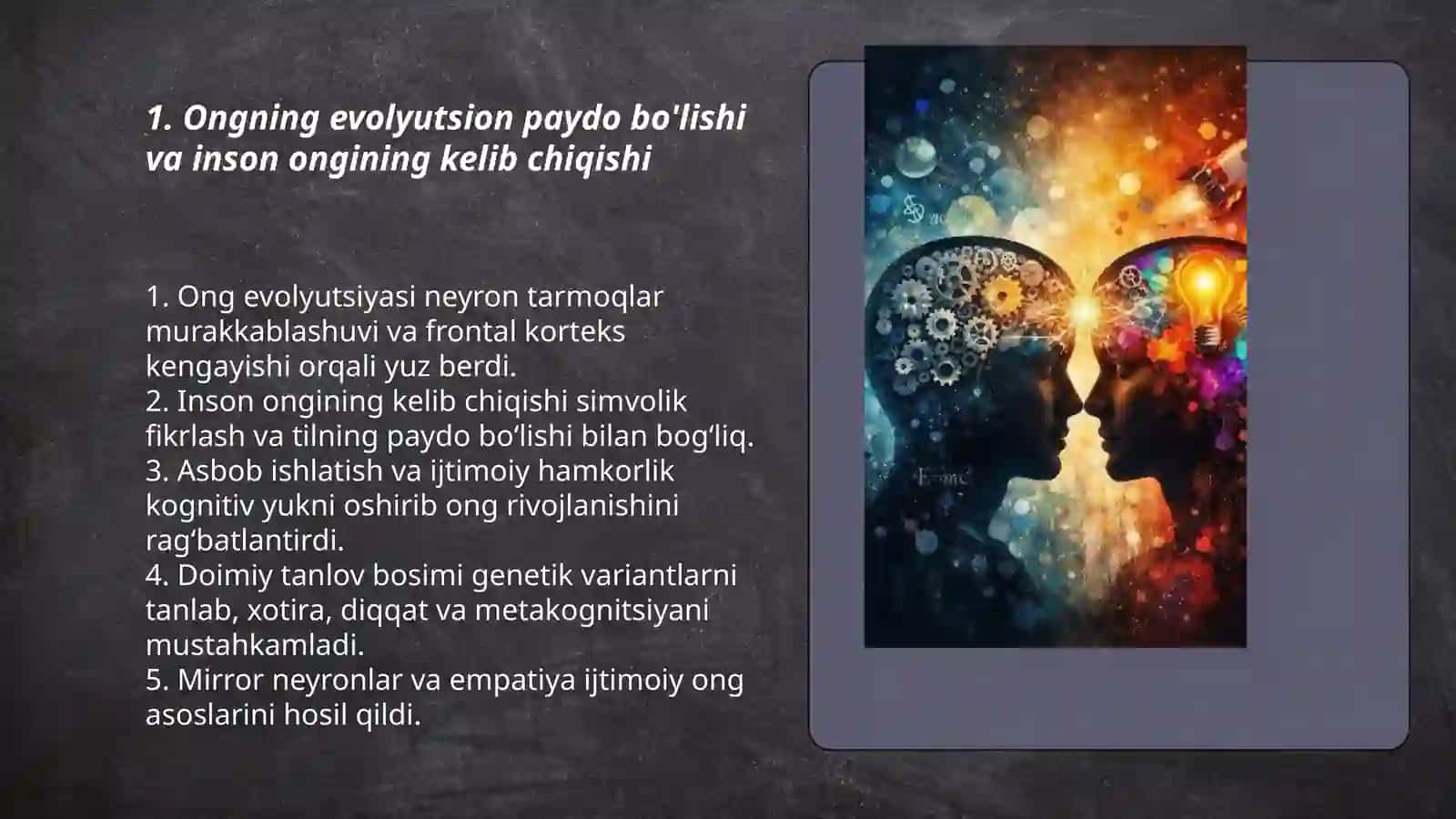 Ongning paydo bolishi va uning taraqqiyoti 3