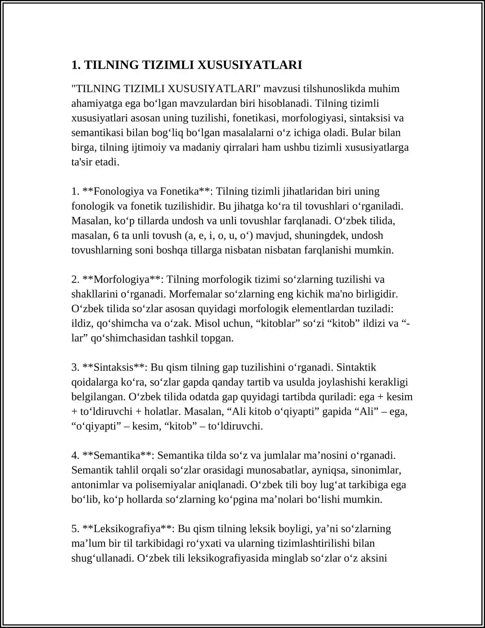 TILNING TIZIMLI XUSUSIYATLARI 3