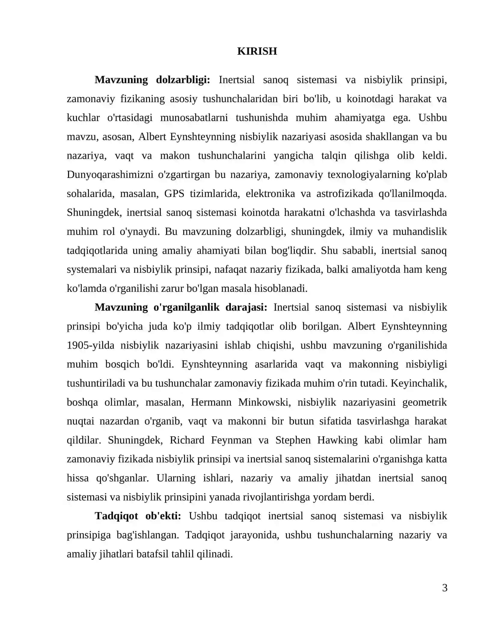 Inertsial sanoq sistemasi va nisbiylik prinsipi 3