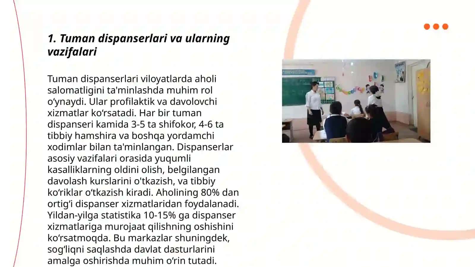Tuman dispanserlari. Tuman sanitariya epidemiology nazorat markazi 3
