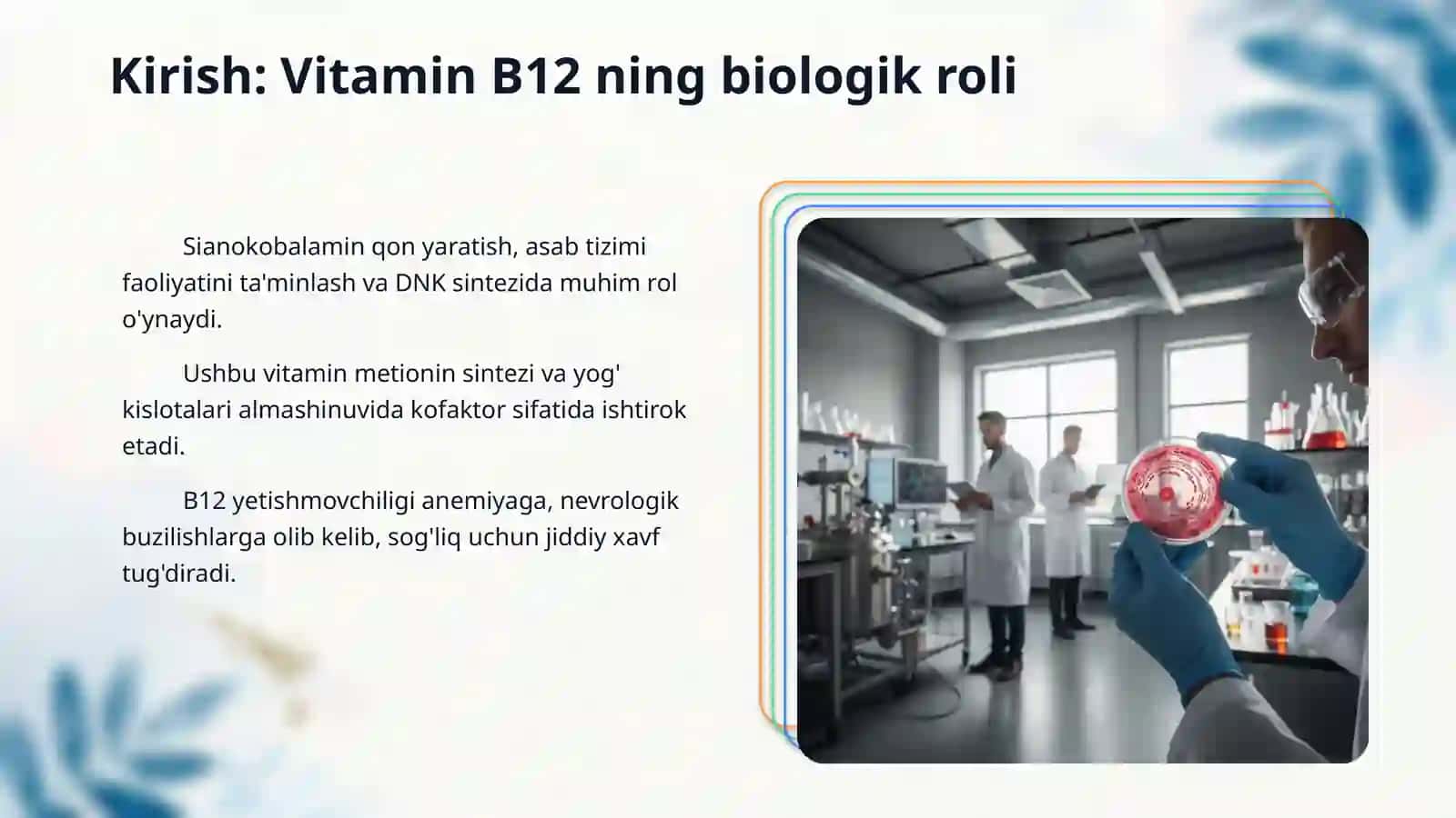Vitamin B12 siankobalamin olish texnalogiyasi 3
