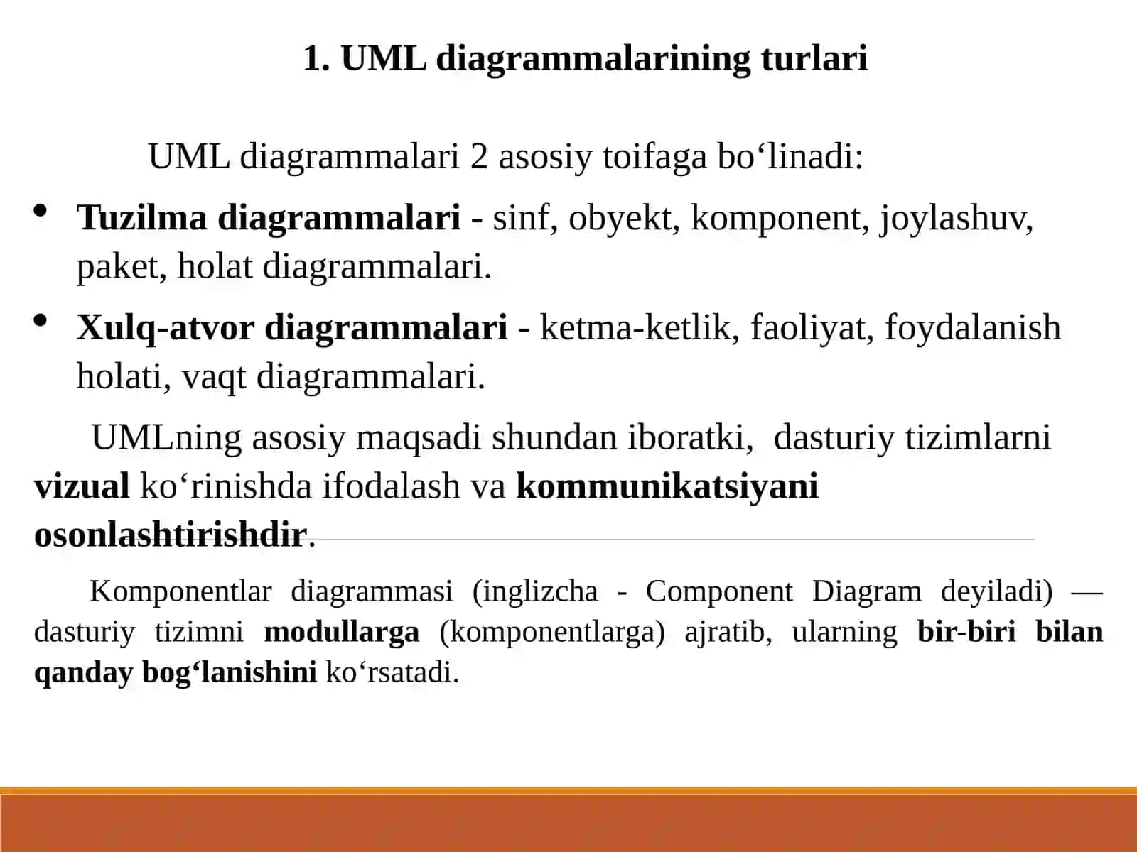 Maruza. UML modellashtirish tili 3