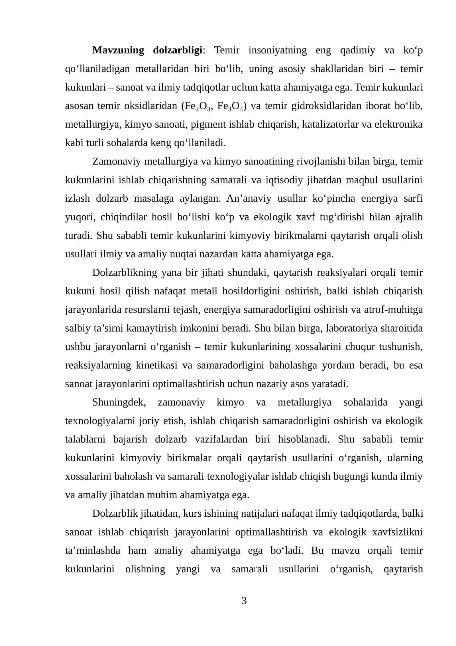 Temir kukunlarining kimyoviy xossalari va qaytarish asoslari 3