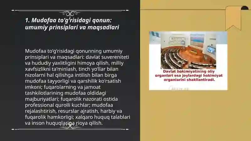 Mudofaa togʻrisida"gi qonuning umumiy qoidalari 3