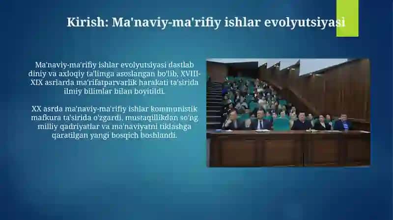 Manaviy marifiy va tarbiyaviy ishlarni tashkil etishning zamonaviy tendensiyalari 3