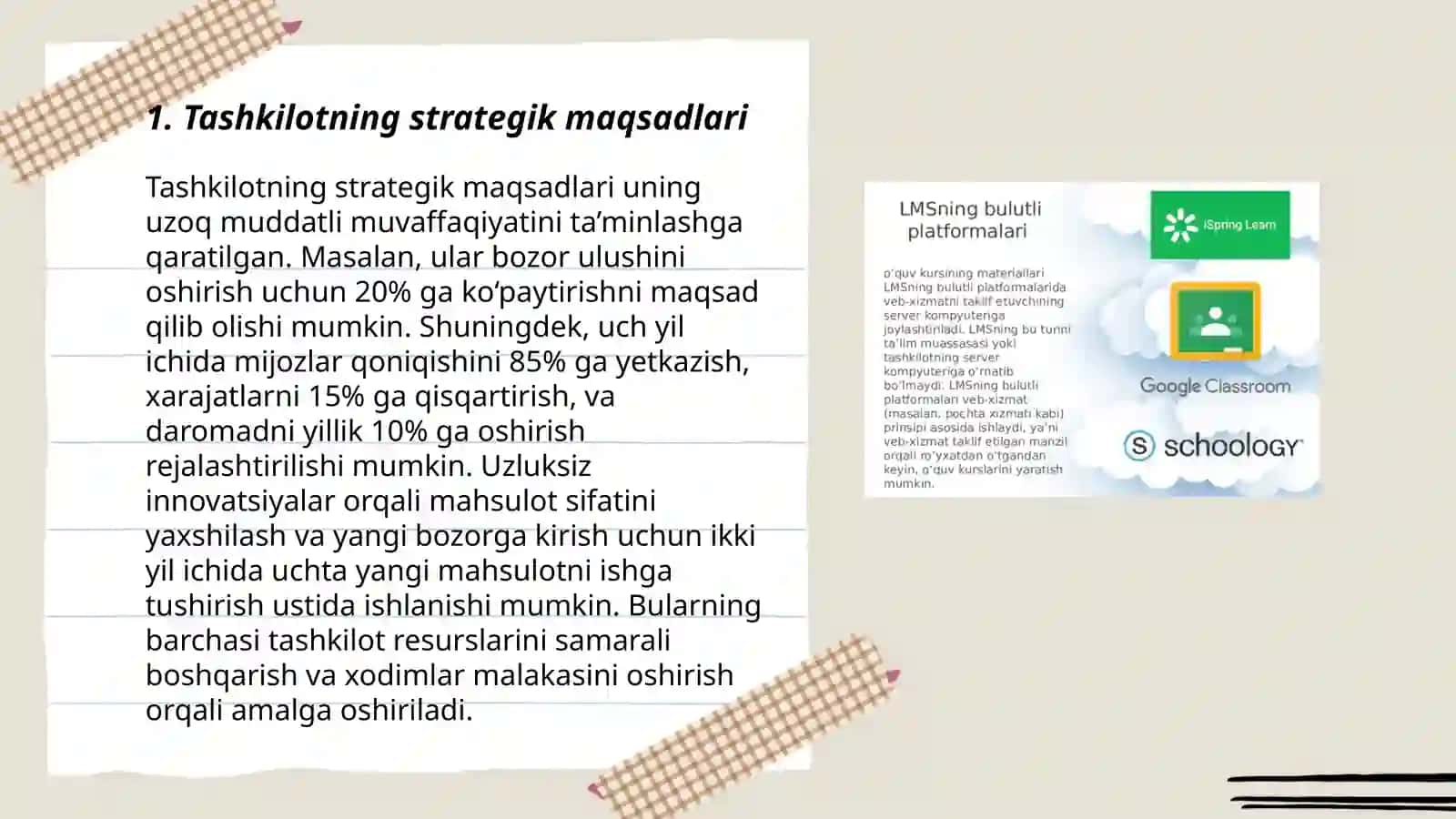 Tashkilotning maqsadlari va biznes murabbiyligi metodologiyasini qollash ehtiyojlari 3