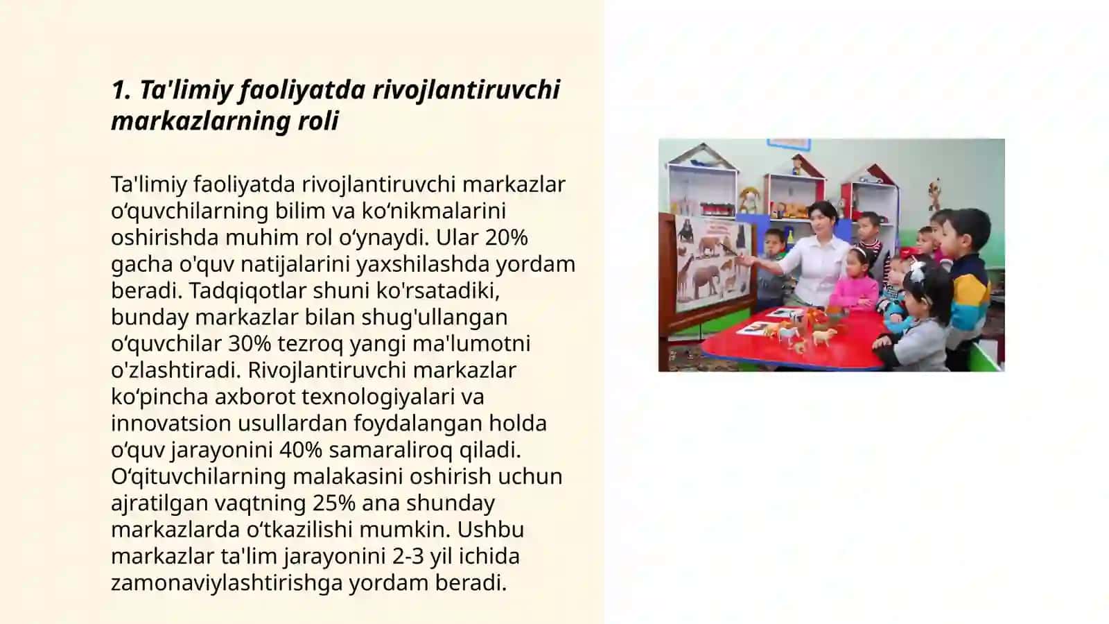 Rivojlantiruvchi markazlarda ta’limiy faoliyat va ularga qo‘yiladigan talablar 3