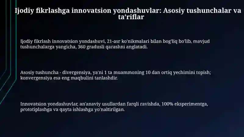 KREATIV FIKRLASHDA INNOVATSION YONDASHUVLAR 3