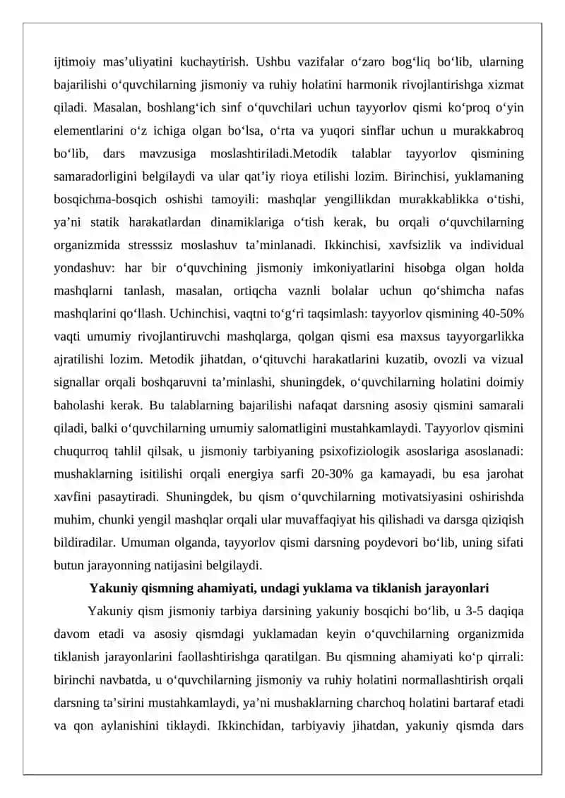 Jismoniy Tarbiya Darsi Harakatli O'yinlari 3
