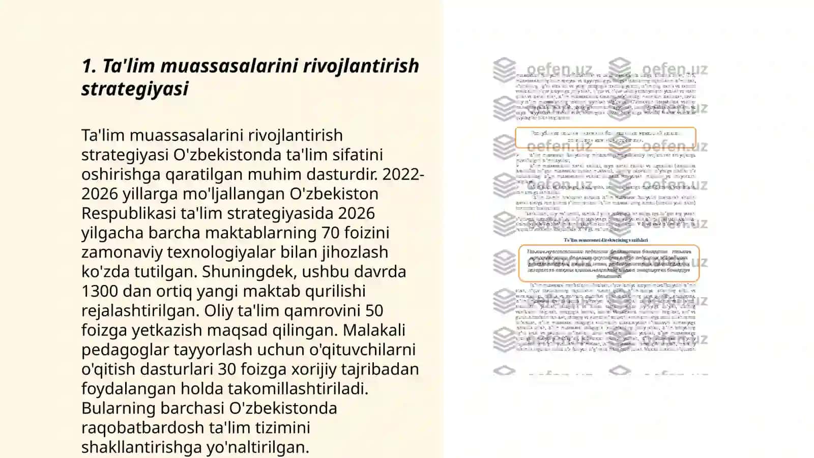 Ta'lim muassasalarini rivojlantirish strategiyasi 3