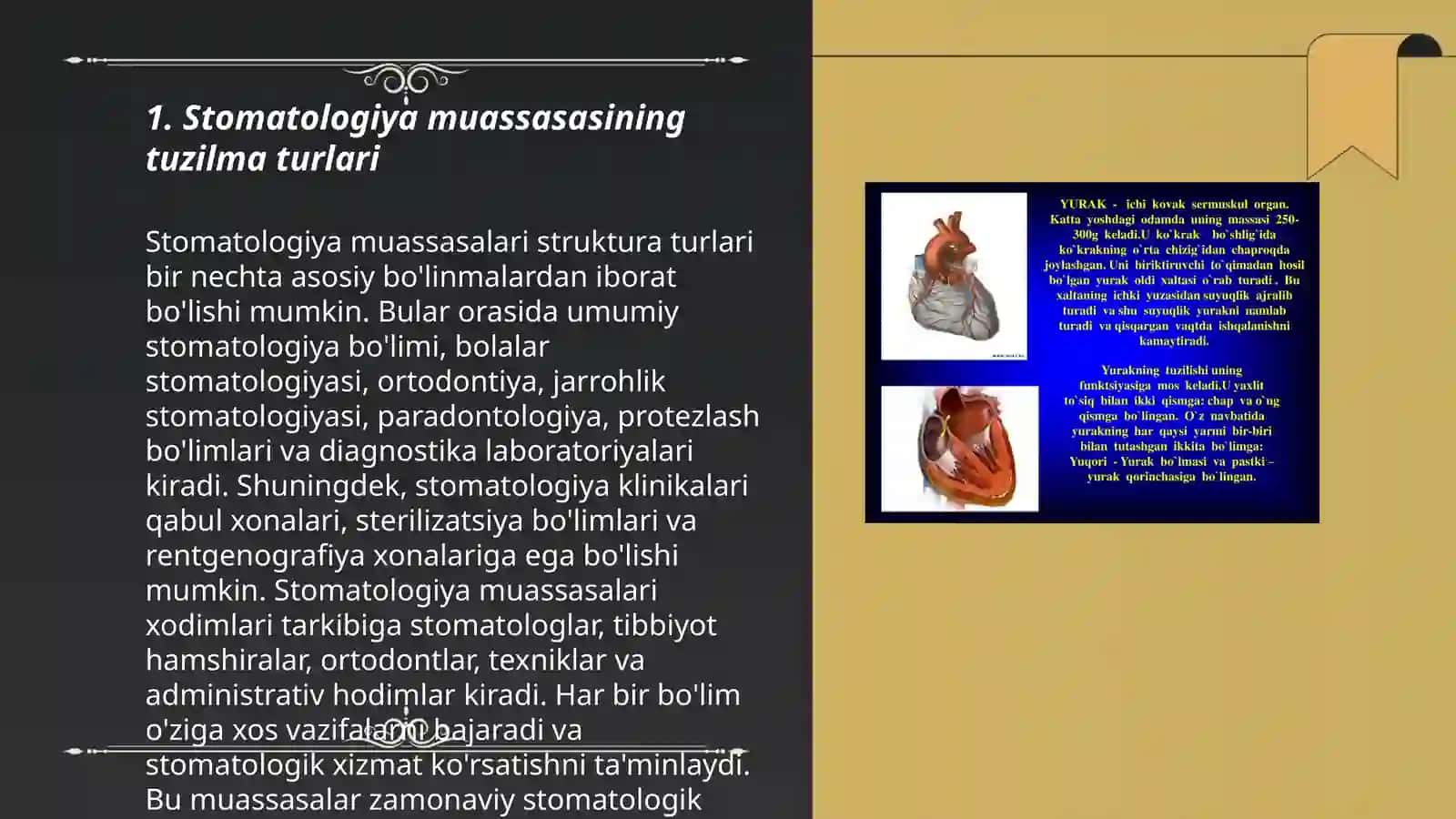 Stomatologiya muassasasining tuzulishi va faoliyatining oʻziga xos xususiyatlari 3
