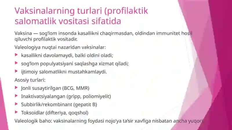 Immunoprofilaktika va vaksinalar: valeologiyaga mos yondashuv 3