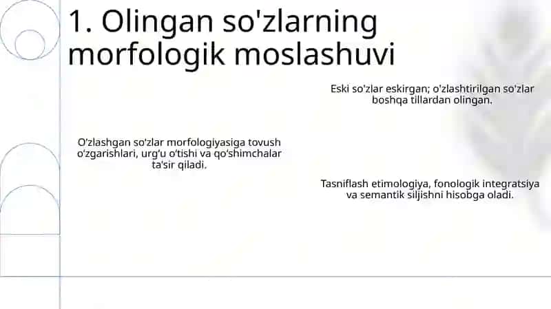 Tarixga xos ôz va ôzlashgan sôzlar tasnifi 3