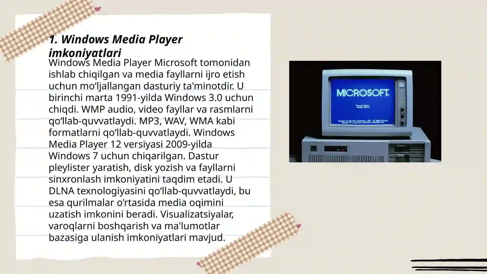 Windows multimedia imkoniyatlari 3