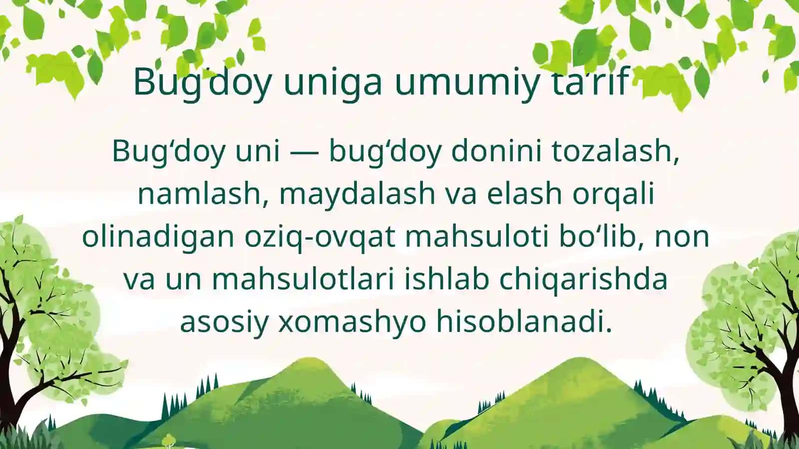 BUG‘DOY UNINING NAVLARI VA KIMYOVIY TARKIBI 3