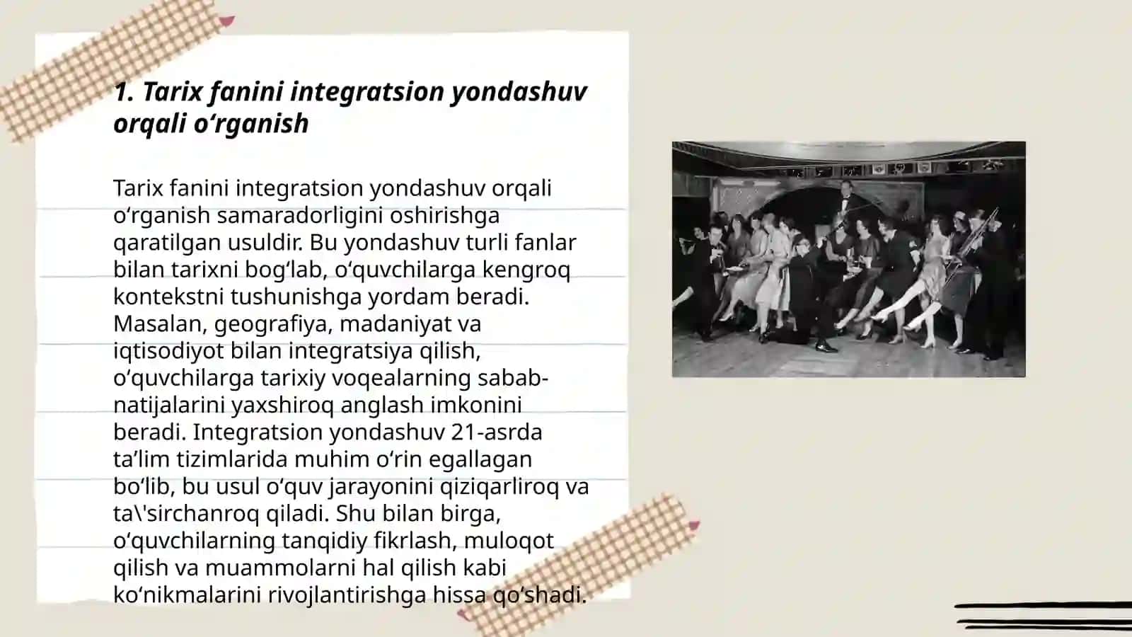 Tarix fanini integratsion yondashuv orqali oʻrganish 3