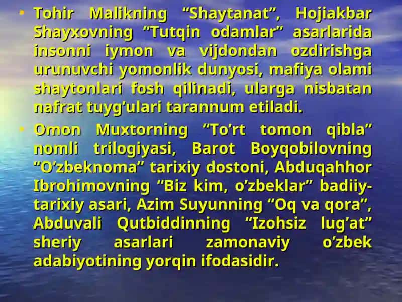 MUSTAQILLIK YILLARIDA O’ZBEKISTONDAGI MA’NAVIY VA MADANIY TARAQQIYOT 3