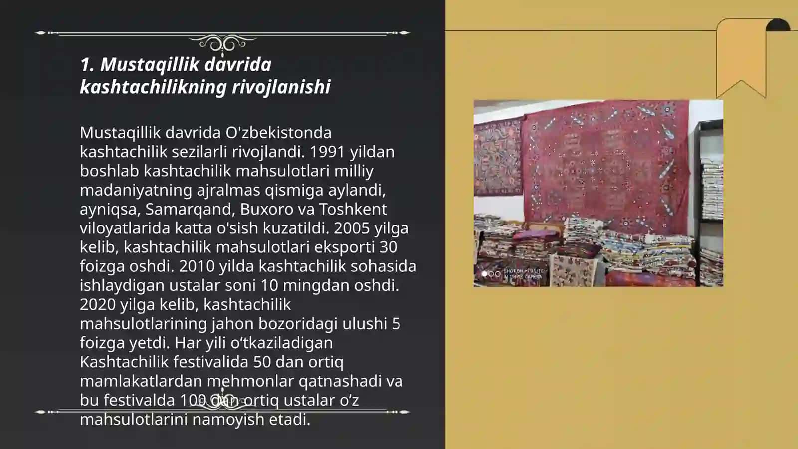 MUSTAQILLIK YILLARIDA KASHTACHILIK SANATI TARIXI 3