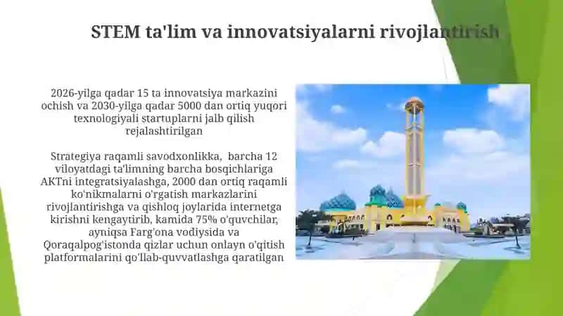 Ta'lim soxasidagi islohatlar fanining maqsadi 3