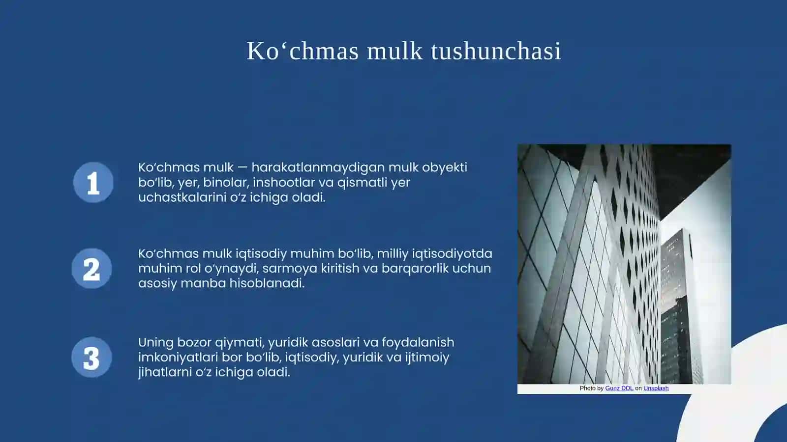 Ko'chmas mulk obyektlarining tasniflanish tizimi 3