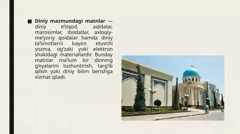 Diniy mazmundagi matnlarni tayyorlash, olib kirish va tarqatish hamda dinshunoslik ekspertizasidan o‘tkazish 3