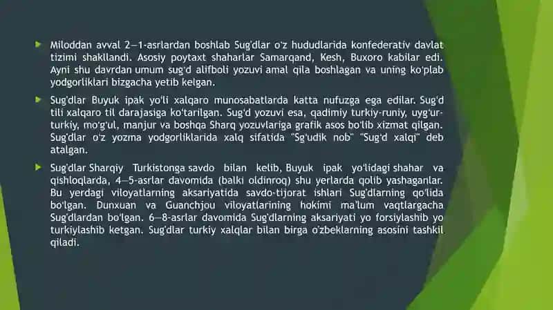 Sug'diylar va Xorazmiylar 3