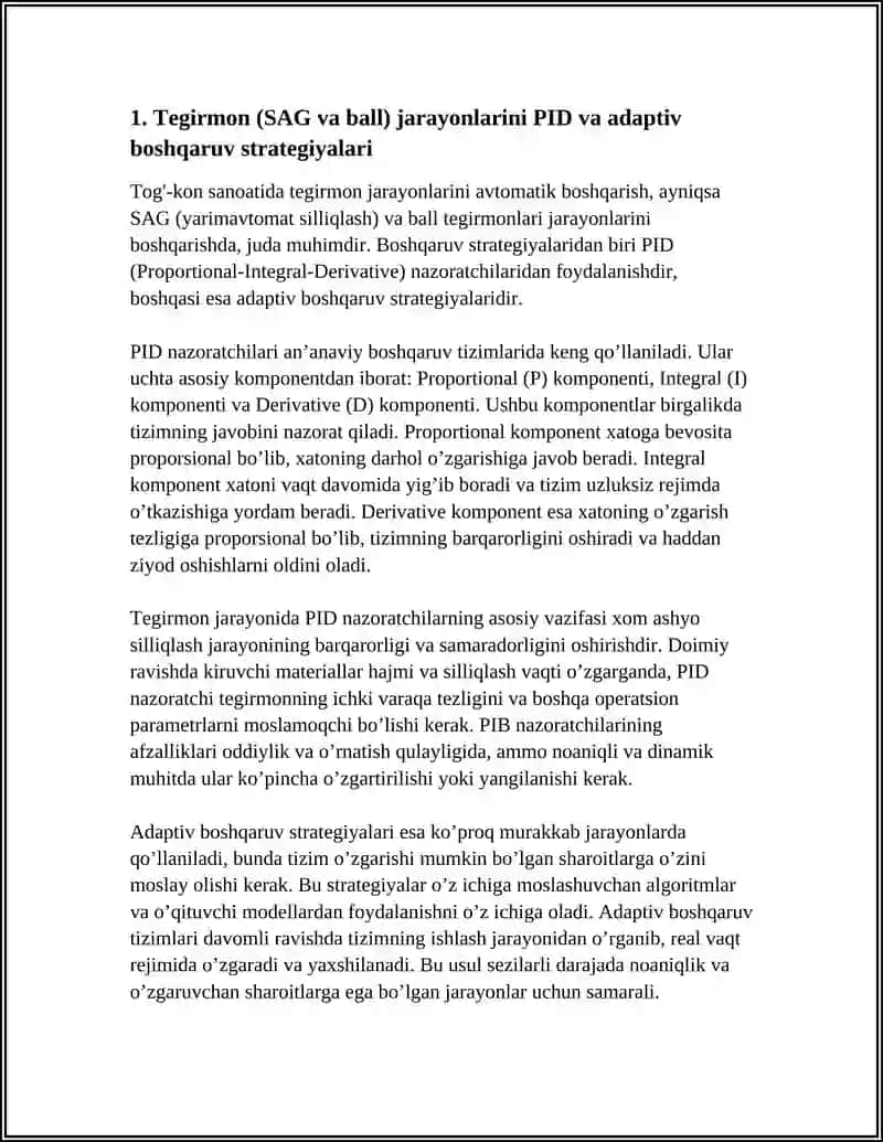 TOG'-KON SANOATIDA TEGIRMONLARDA JARAYONNI AVTOMATIK BOSHQARISH 3
