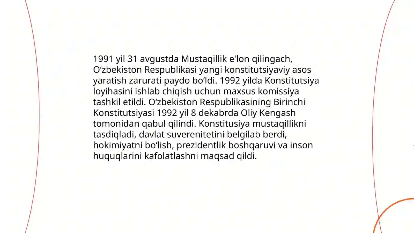 Mustaqil O‘zbekiston Respublikasi Birinchi Konstitutsiyasi va uning o‘ziga xos jihatlari 3