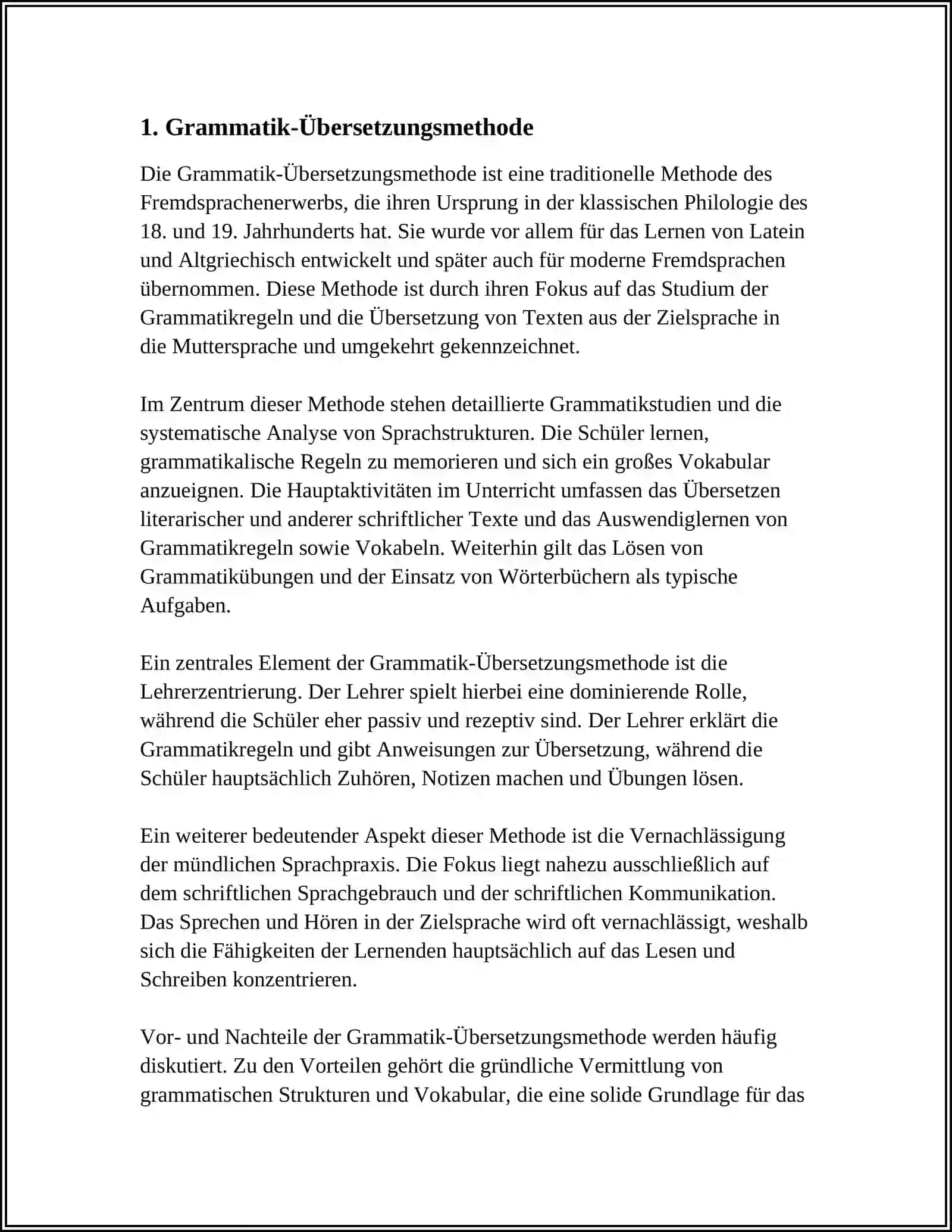 DIE WICHTIGSTEN METHODEN DES FREMDSPRACHEN UNTERRICHTS PORTFOLIO 3