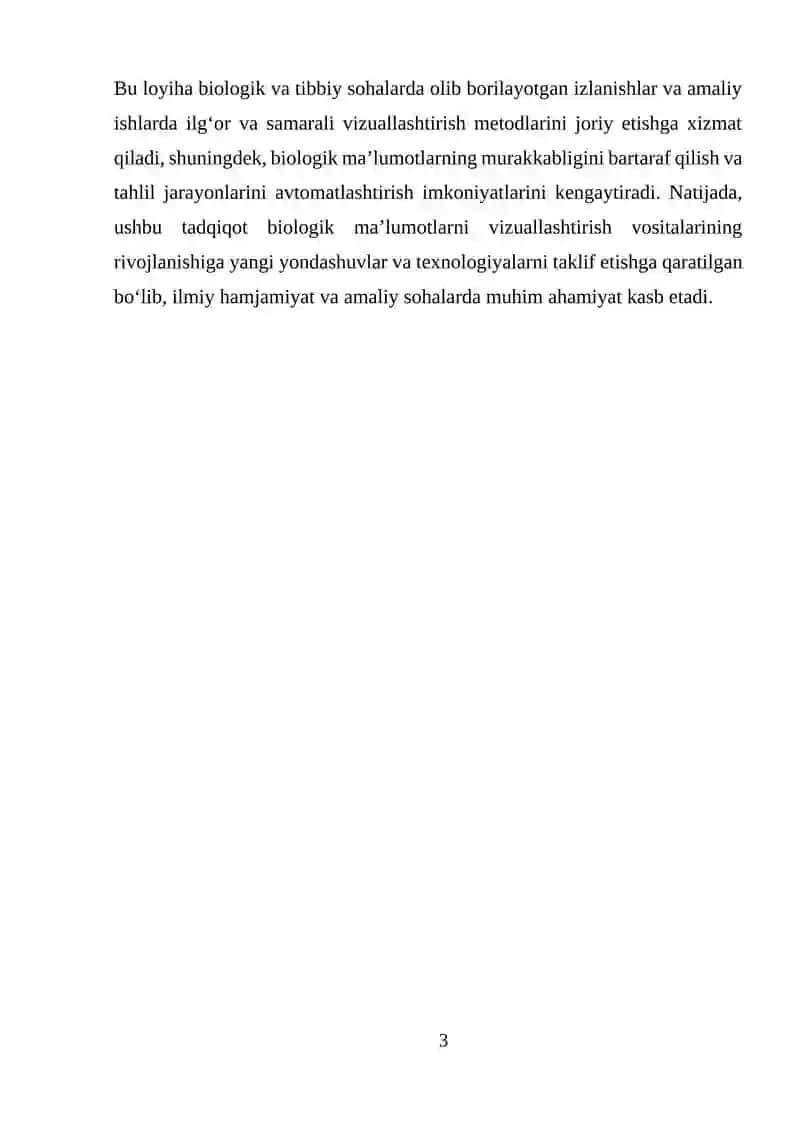 Biologik ma'lumotlar vizuallashtirish vositalari 3