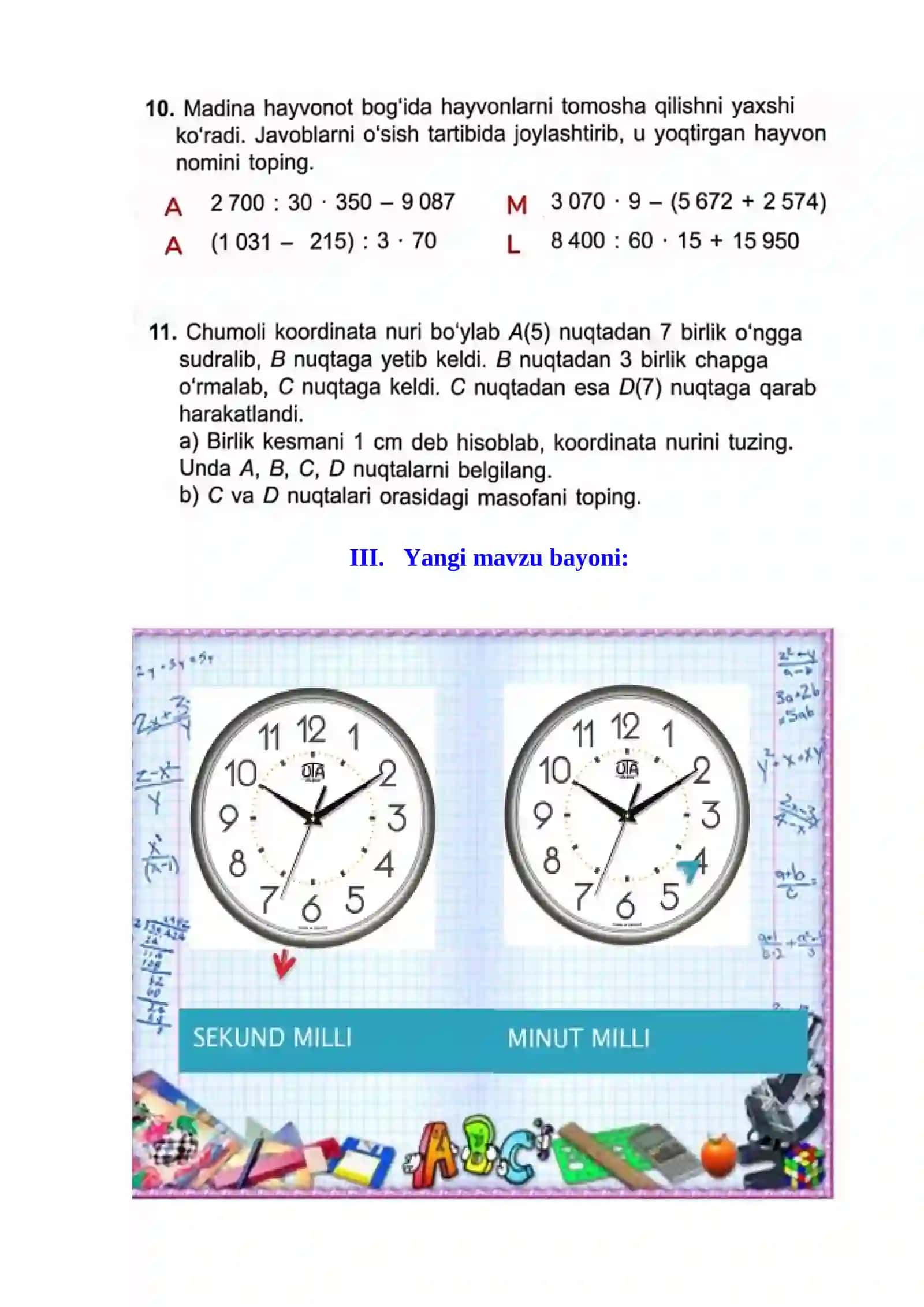 4-sinf Matematika Yo'l vaqt tezlik 2-chorak dars ishlanmasi 3