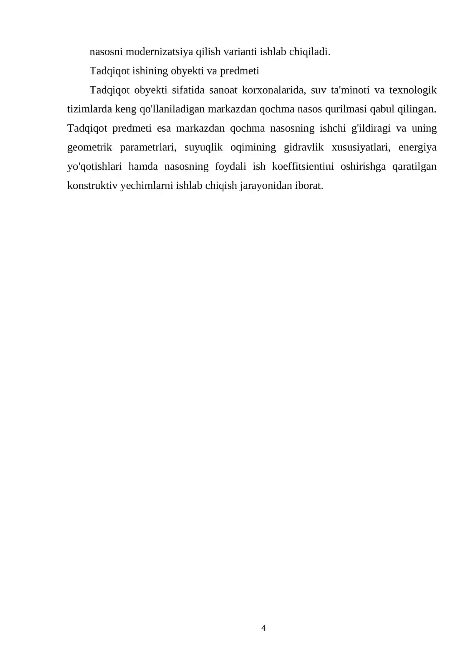 SUYUQLIKLARNI HAYDOVCHI MARKAZDAN QOCHMA NASOSLARNI MODERNIZATSIYA QILISH 3