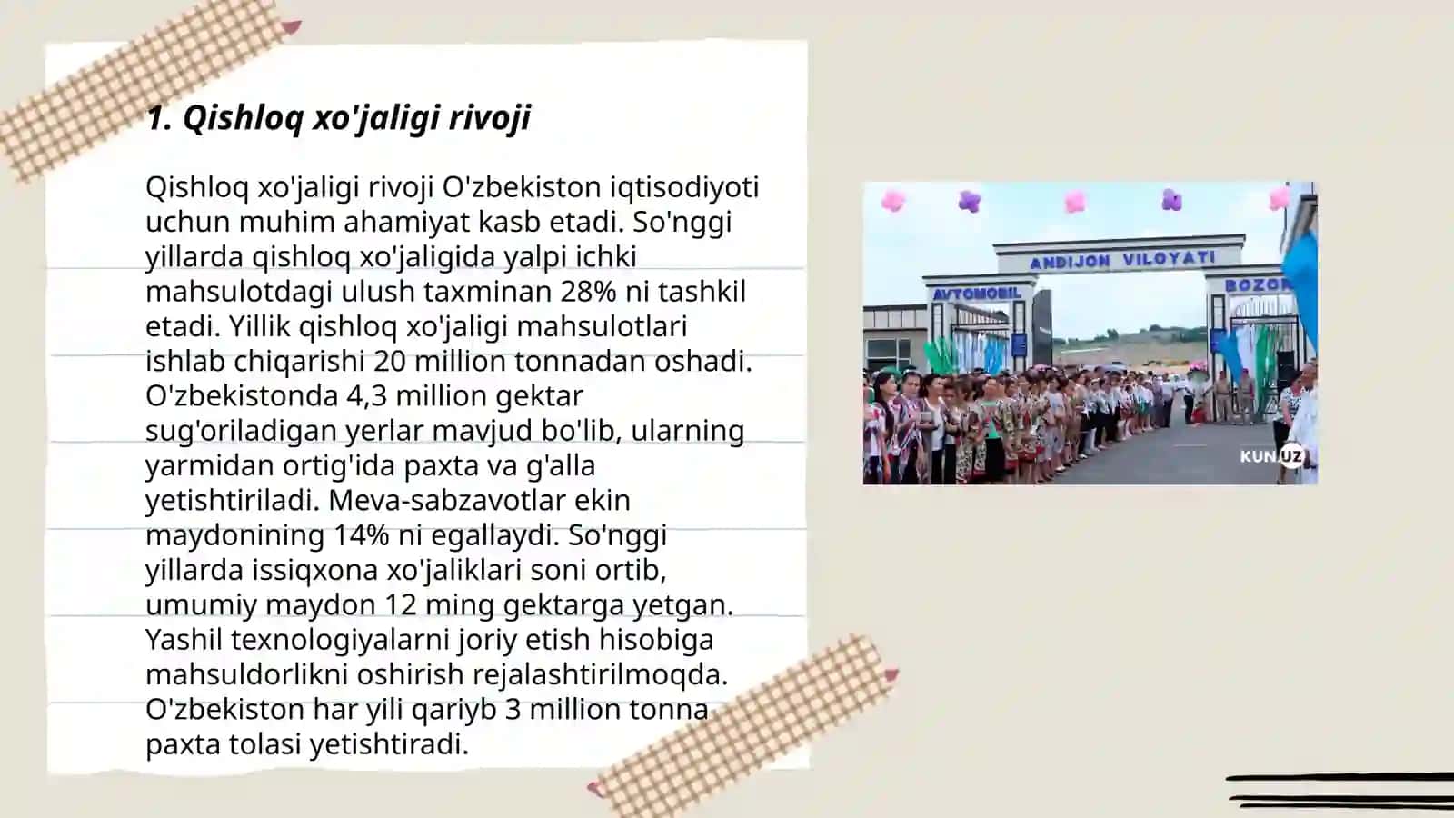 Qishloq xo'jaligi rivoji 3