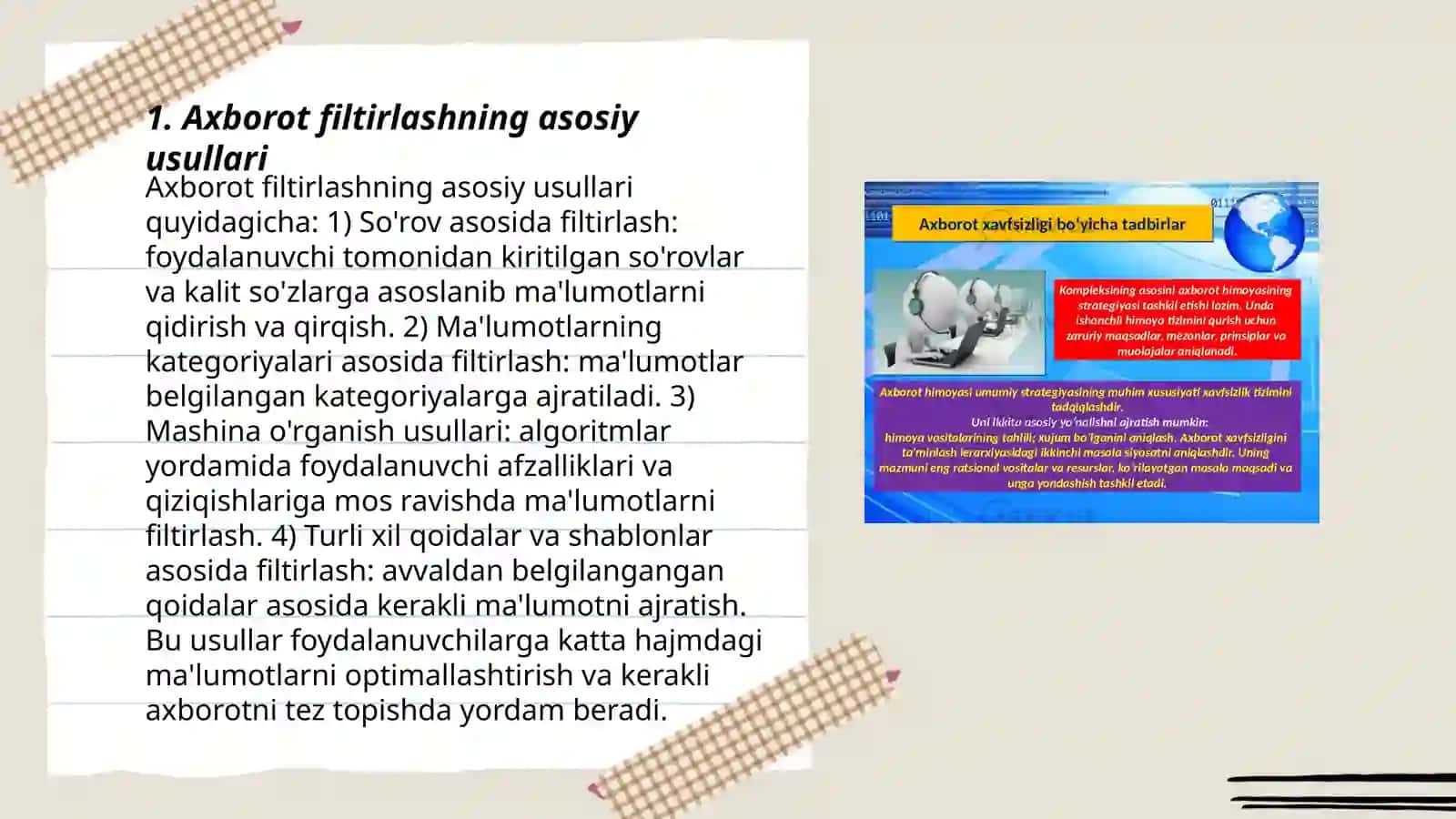Axborot filtirlash va tekshirish kònikmalarini rivojlantirish 3