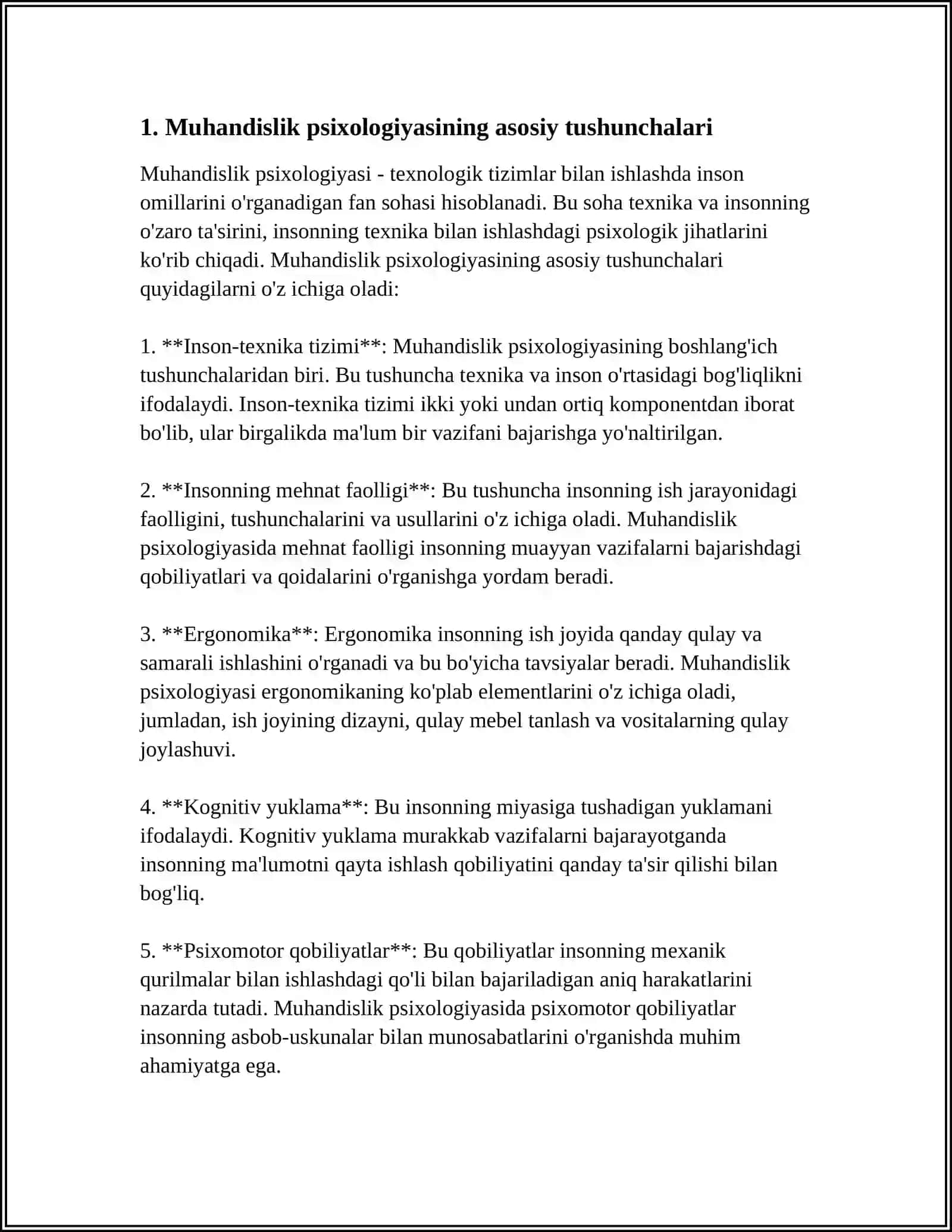 MUHANDISLIK PSIXOLOGIYASINING TADQIQOT METODLARI, KLASSIFIKATSIYASI VA METODLARNI QO‘LLASH SOHASI 3