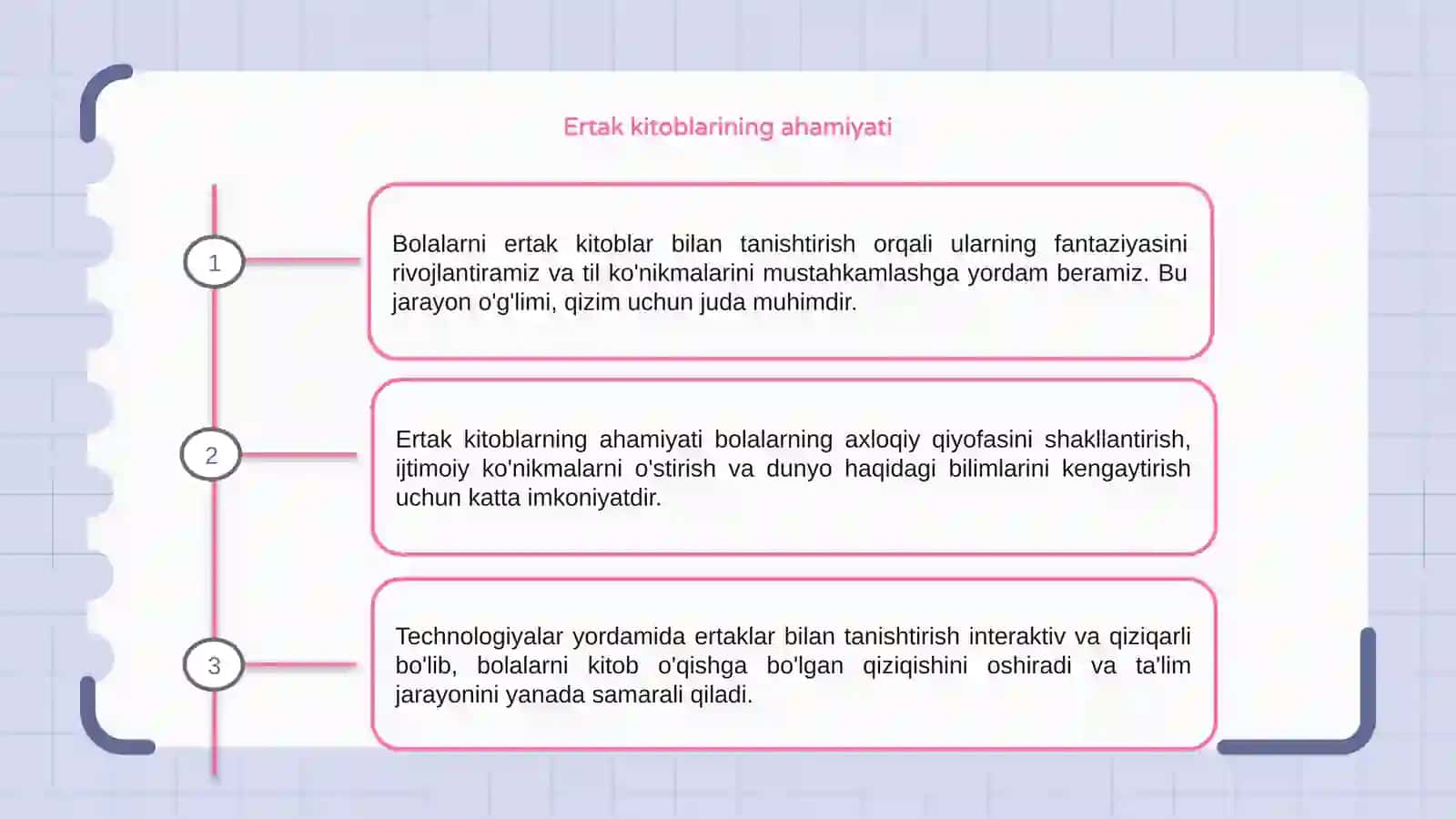 Bolalarni ertak kitob bilan tanishtrish tehnalohiyalari 3