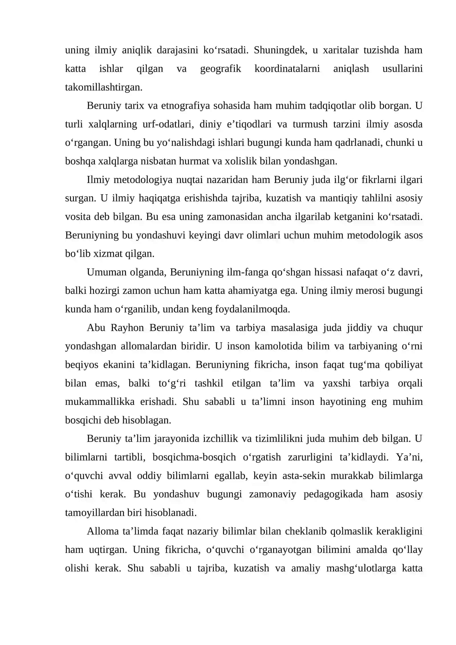 ABU RAYHON BERUNIYNING PEDAGOGIK QARASHLARI 3
