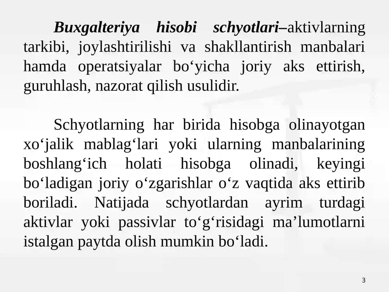 3-mavzu. Xo‘jalik operatsiyalari ikkiyoqlama yozuv 3