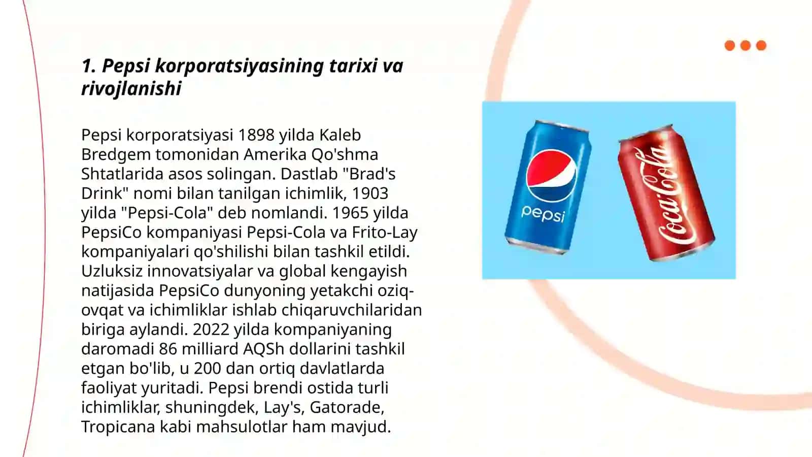 Pepsi korxonasini boshqaruv va marketing taxlili 3