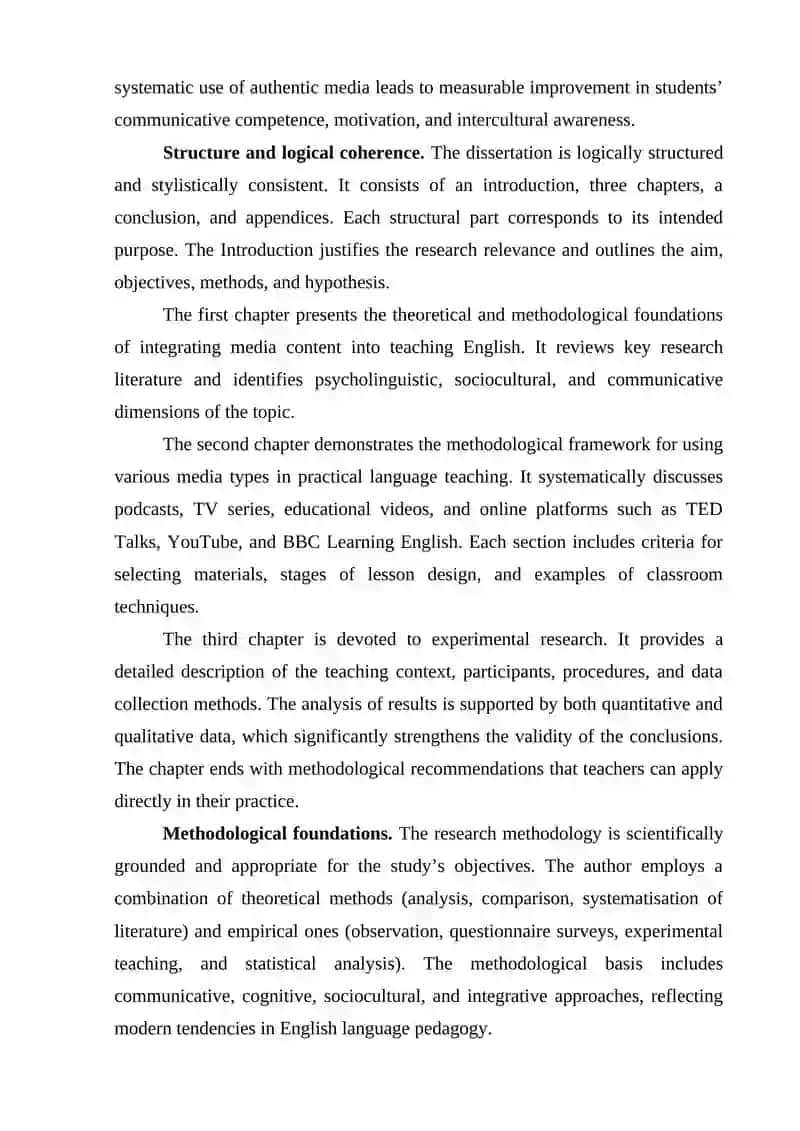 Integration of media content into English language teaching: Methodological potential 3