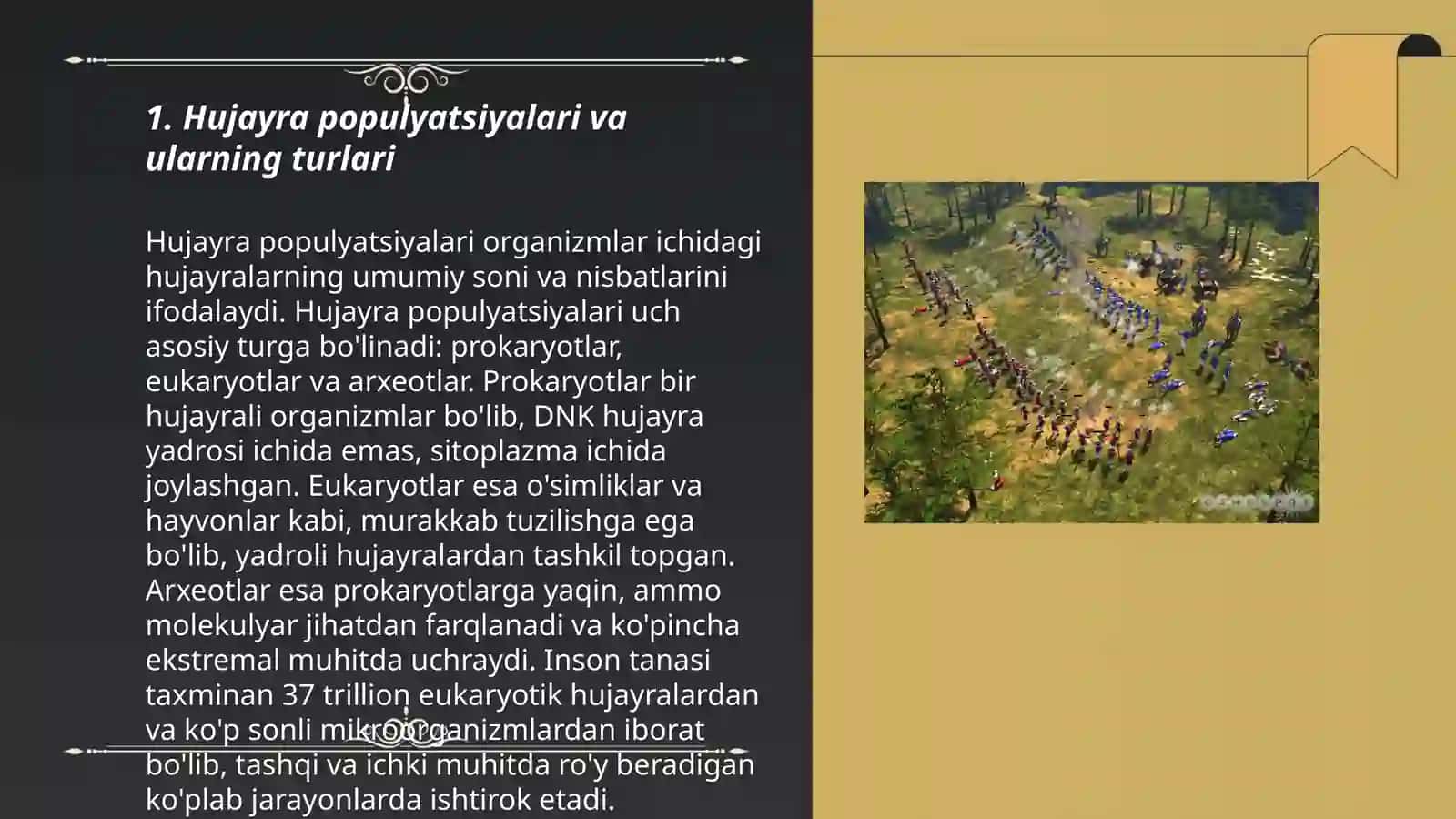 Hujayra populyatsiyalarining turlari: starik, o'suvchi, yangilanuvchi 3