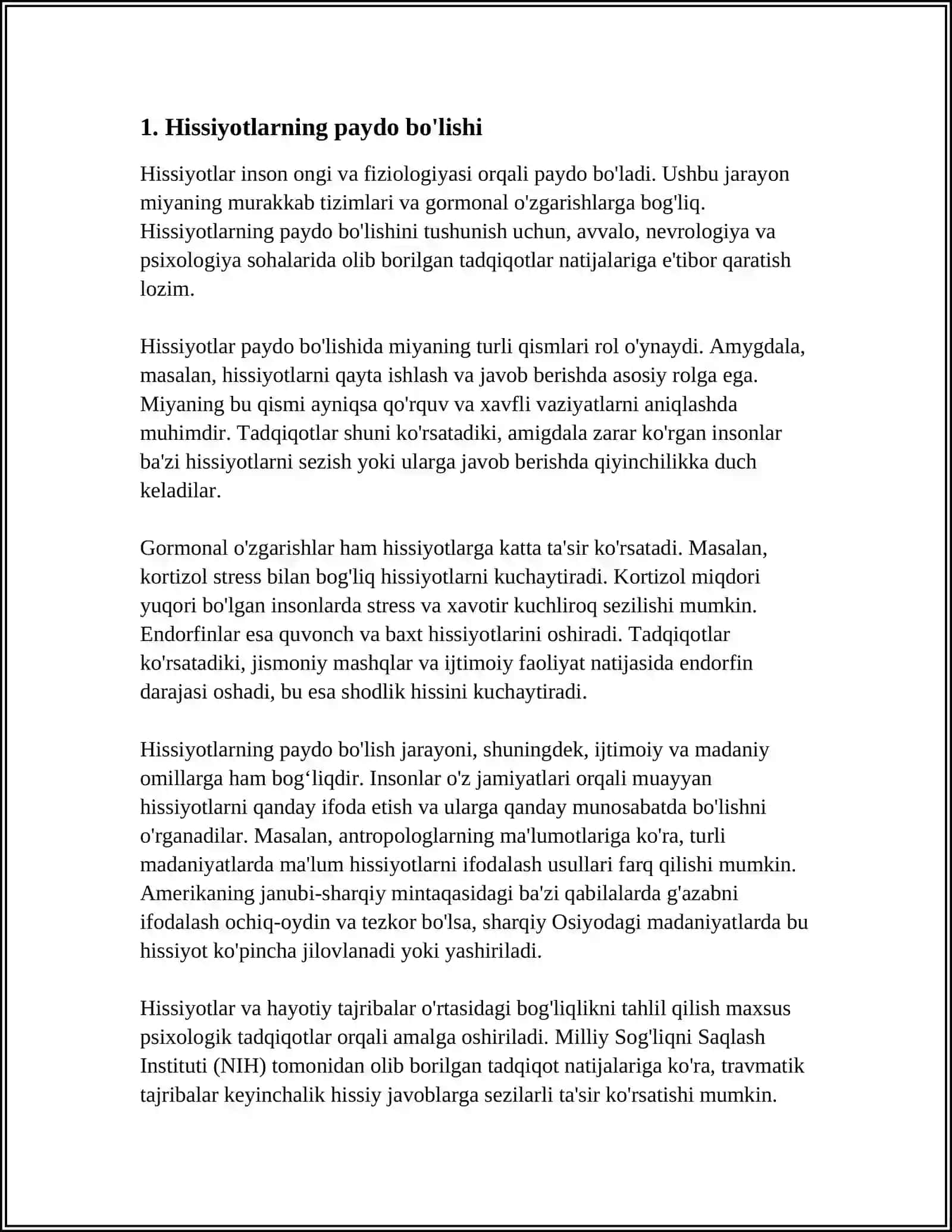 HISSIYOT HAQIDA TUSHUNCHA. HIS-TUYGʻULARINING VAZIFALARI 3