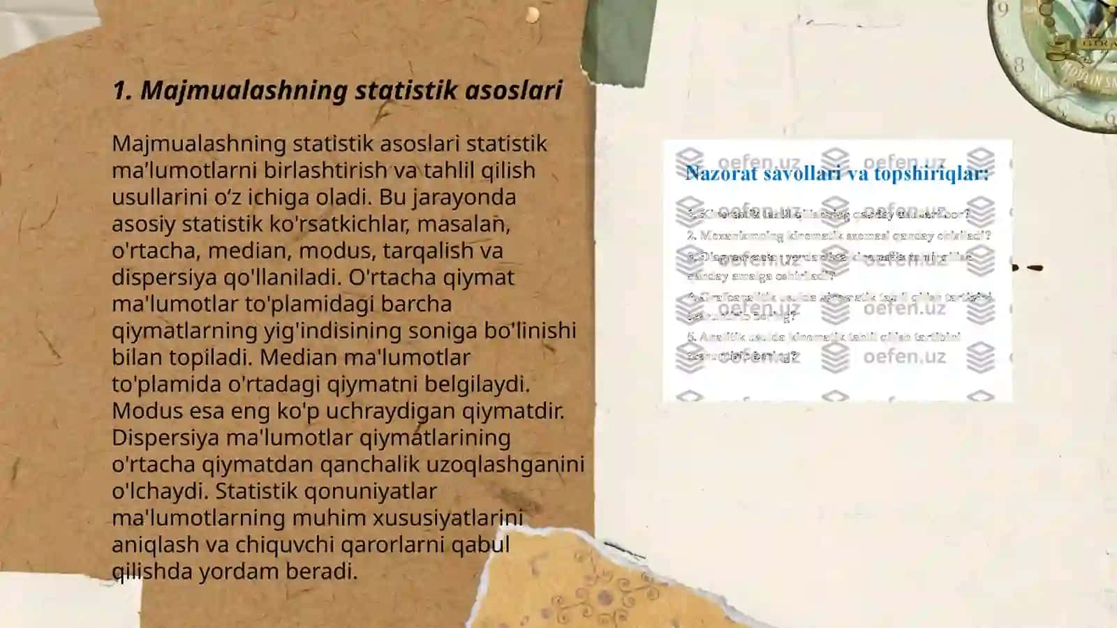 Majmualash va guruhlash. Statistik jadval va grafiklar 3