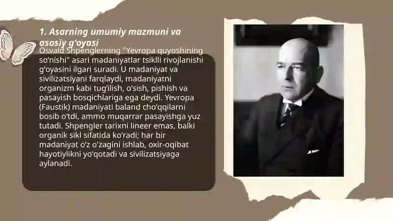 Osvald Shpenglerning "Yevropa quyoshining soʻnishi" asari 3