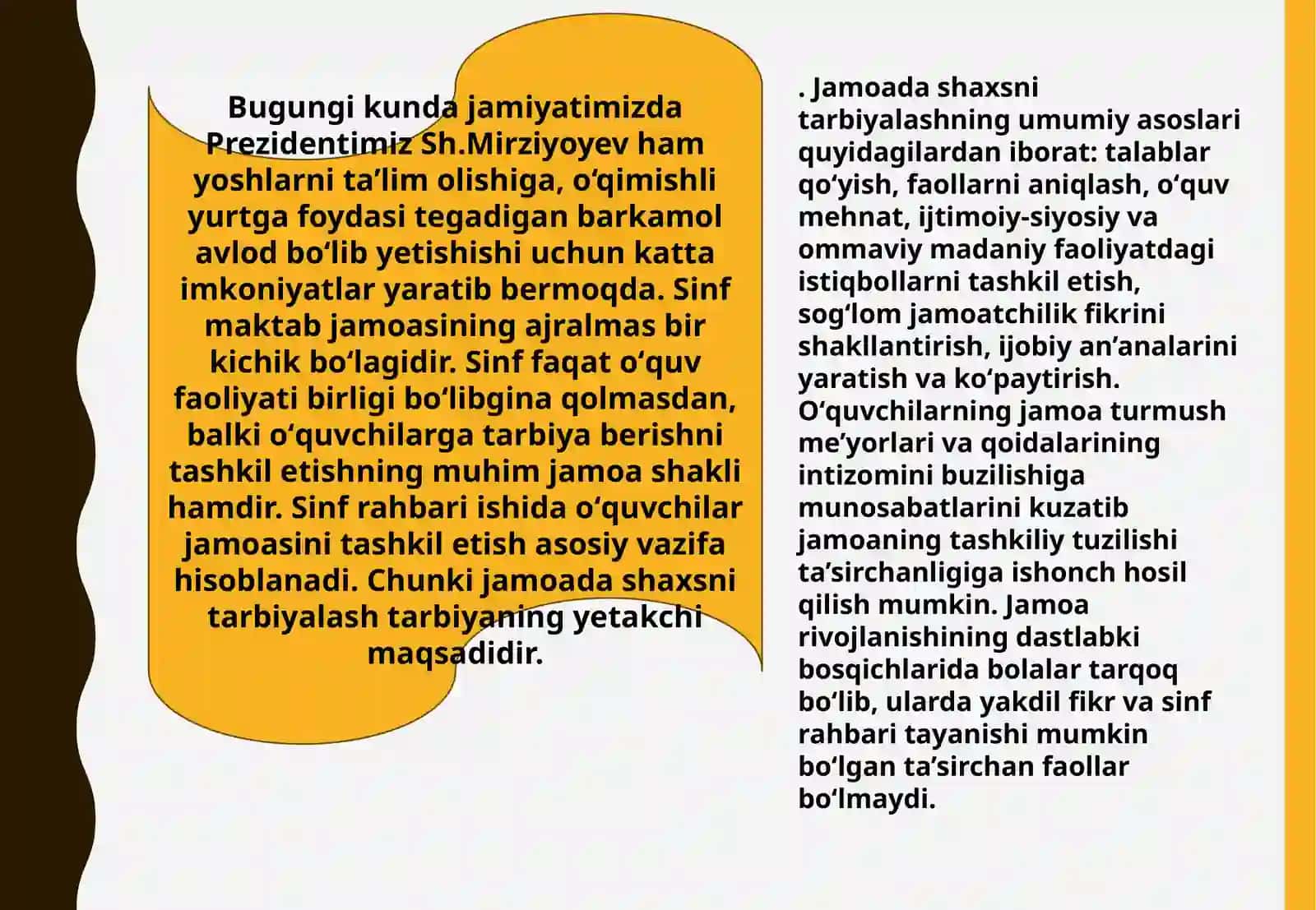 O'quvchilar jamoasining  o'ziga hosligi 3