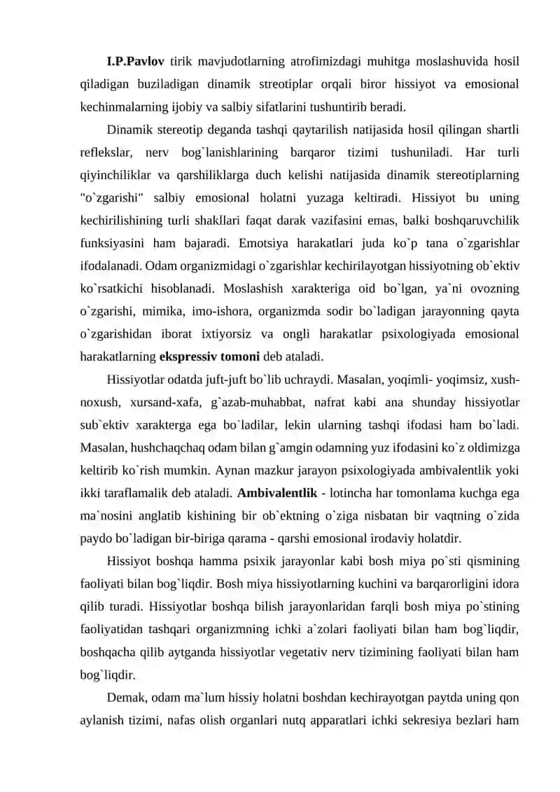 Hissiyot. Iroda. 3