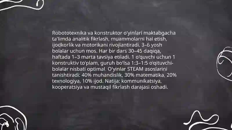 Robototexnika va konstruktor o'yinlari 3